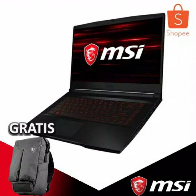 MSI GF63 - 9RCX(623) INTEL i5 9300H 8GB SSD256 GTX1050TI 4GB WINDOWS10