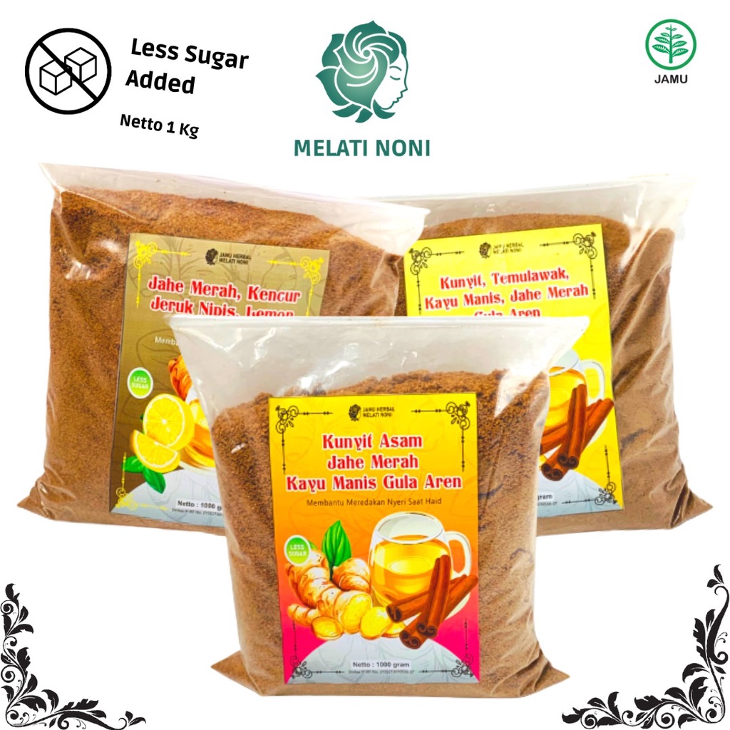 

Jahe Merah Temulawak Kunyit Asam Kayu Manis Bubuk Murni 1 Kg Gula Aren Herbal Original Melati Noni