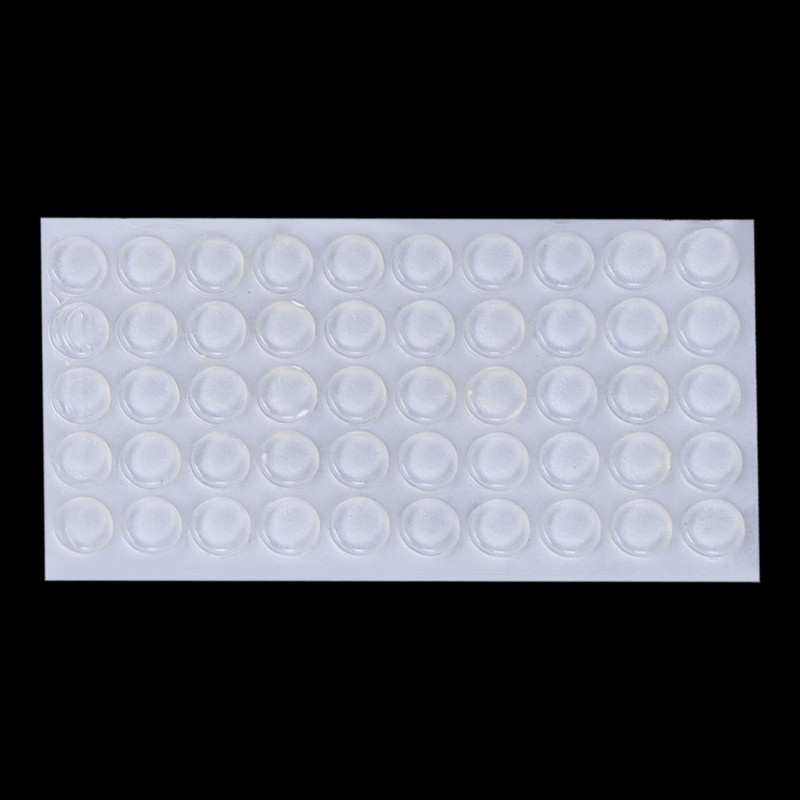 CRE  50Pcs Door Stops Stopper Silicone Cabinet Self Adhesive Bumper Damper Buffer Pad