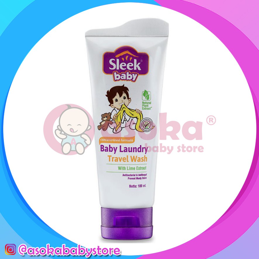 Sleek Baby Laundry Travel Wash Lime 100ml ASOKA