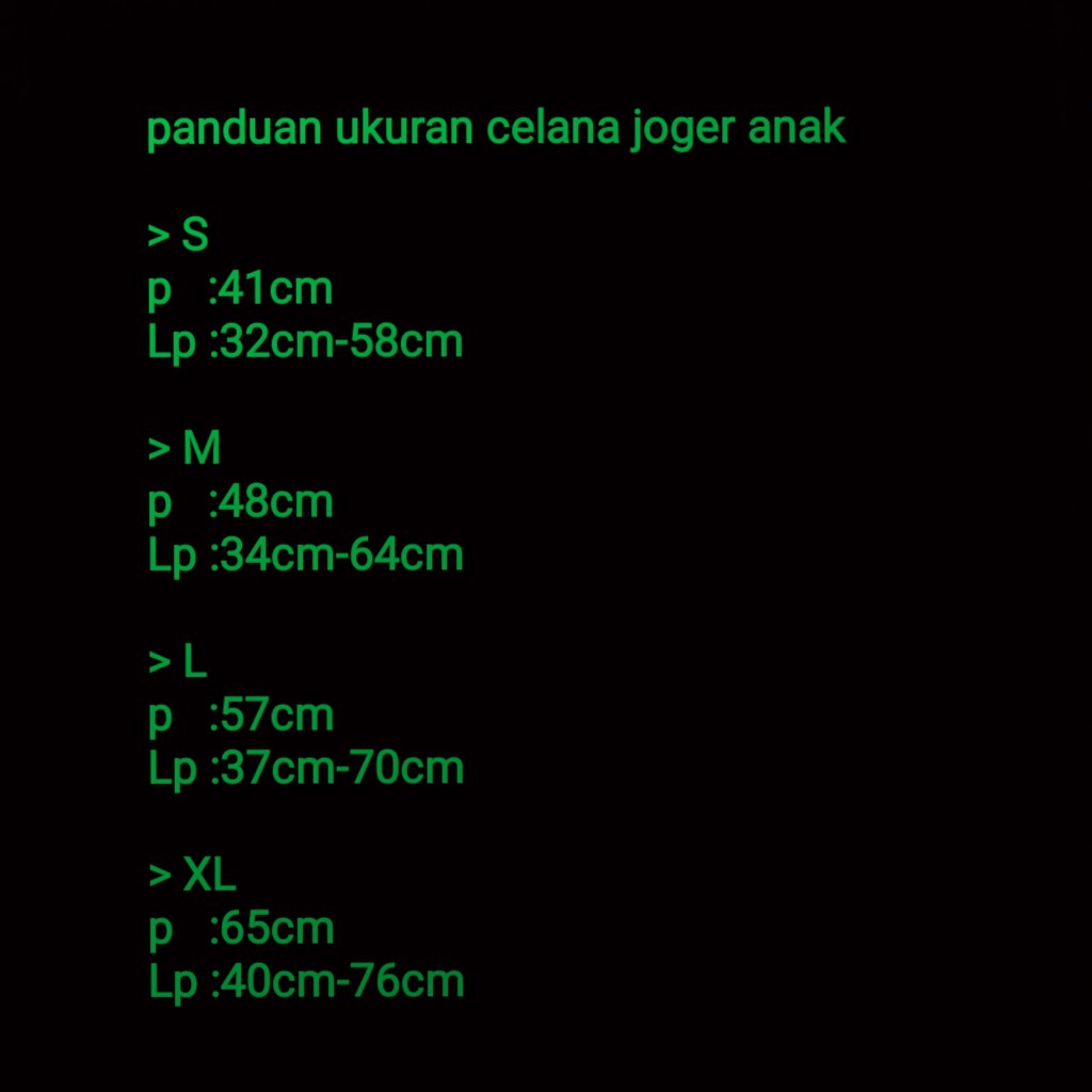 original celana joger anak laki-laki dan perempuan motif  celana anak 1-8 tahun Random