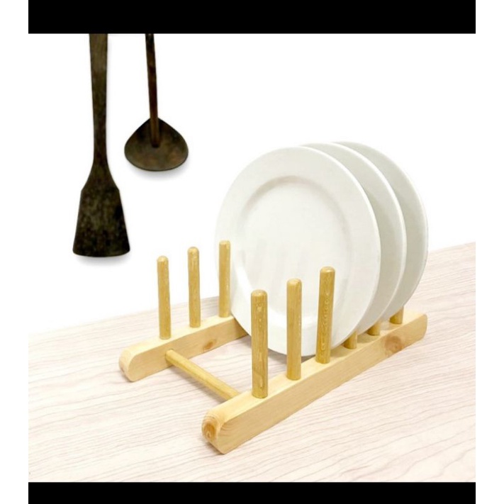 Rak piring kayu jati Belanda / Tempat piring kayu