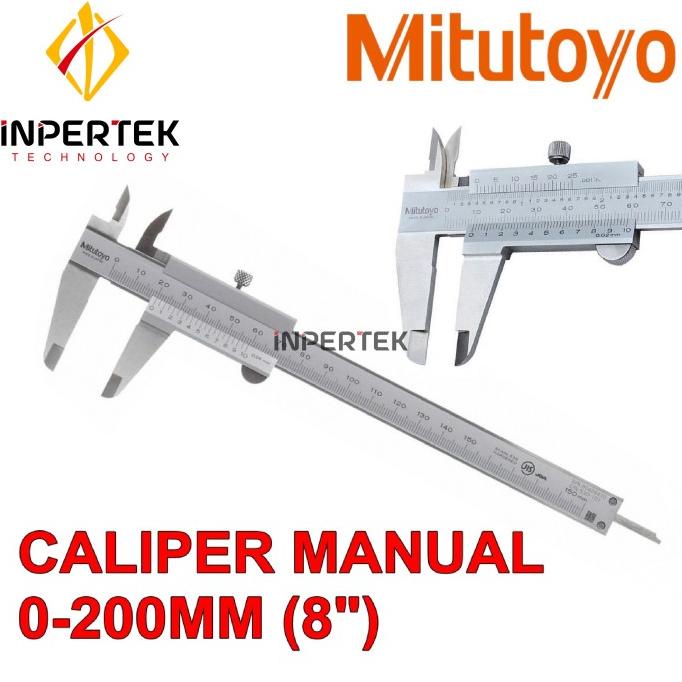 Vernier Caliper Mitutoyo 200 mm Sigmat Manual 8" Jangka Sorong 8 inchi