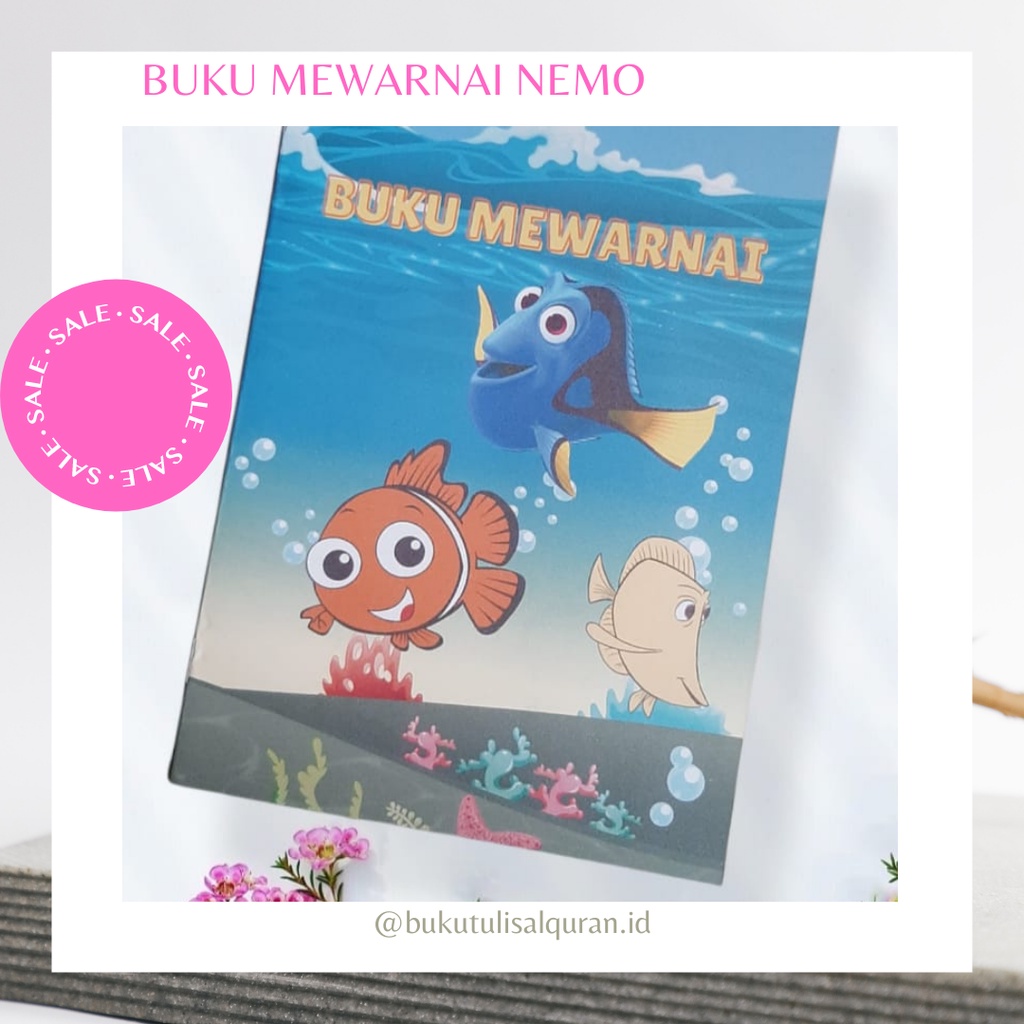 

Buku Mewarnai Untuk Anak-Anak/Paud/ TK/ Balita Ukuran Buku A5 Tema Nemo