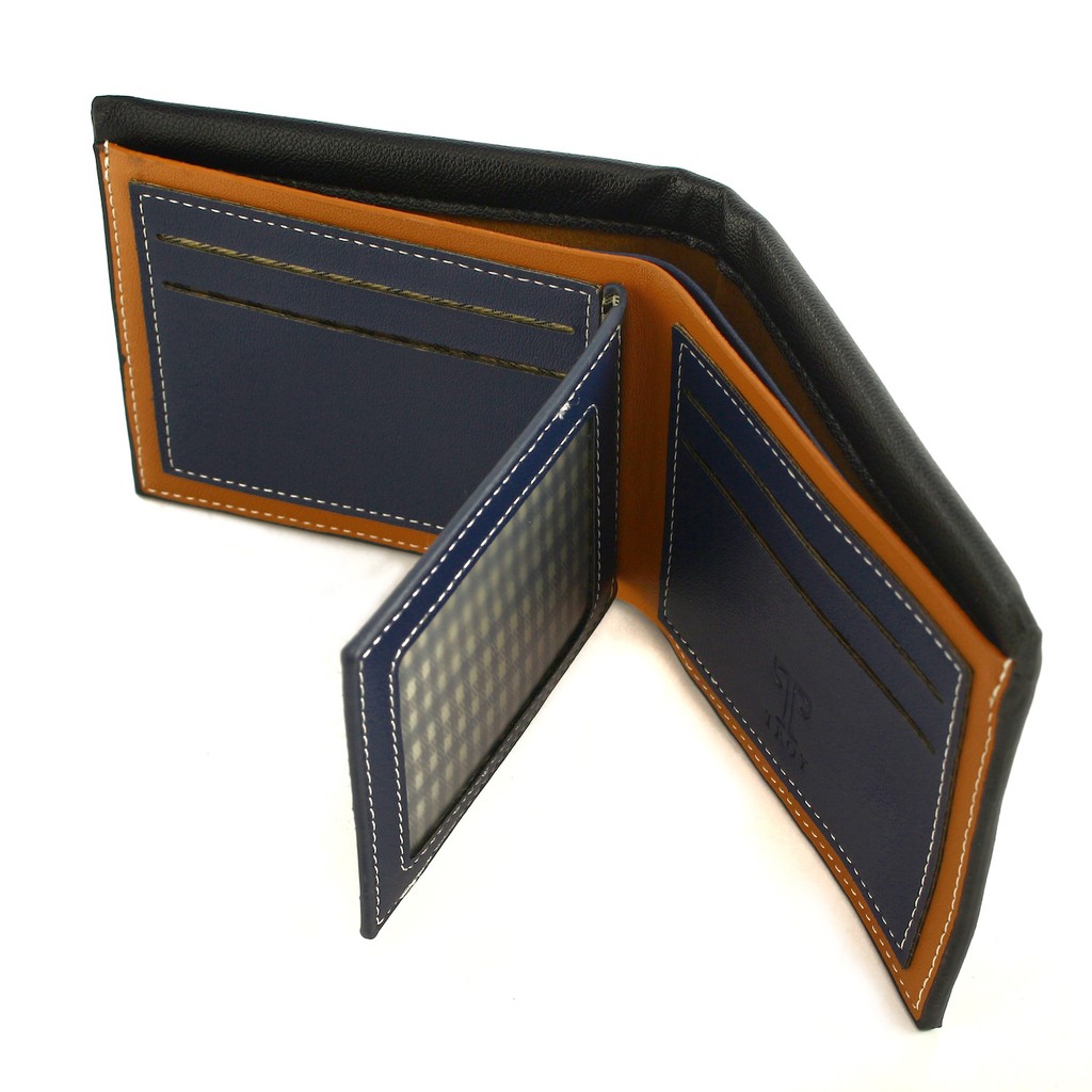 TOKOKOE - Dompet Pria Bahan Kulit Vegan Original model Lipat dengan Kotak Original - Troy - Pold