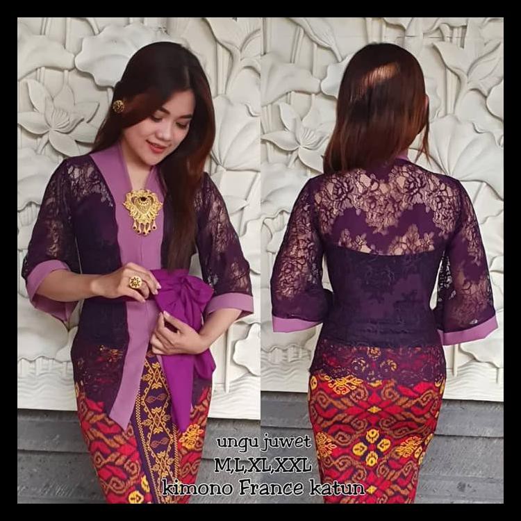 Pakaian Adat Bali Wanita Kebaya Brokat Modern Shopee Indonesia