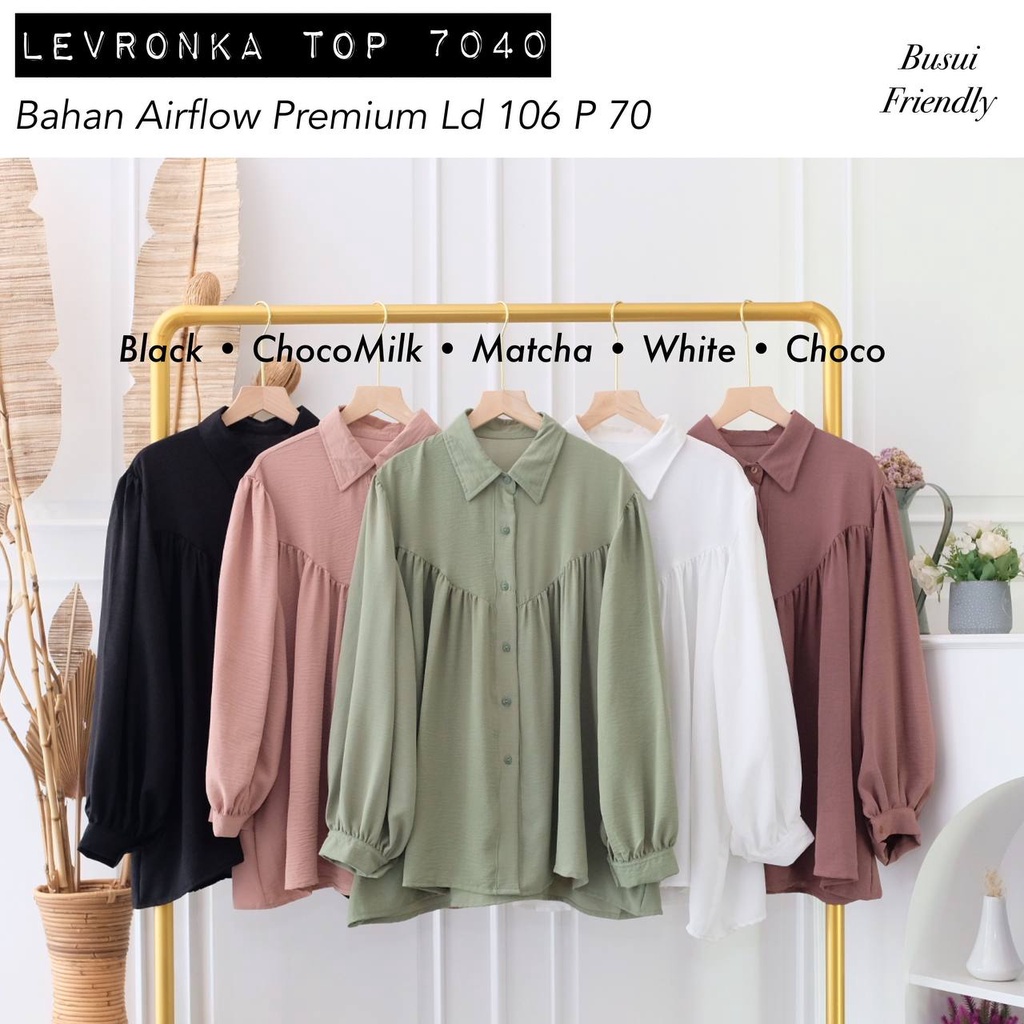 LEVRONKA TOP / BLOUSE / ATASAN WANITA / ATASAN KERJA