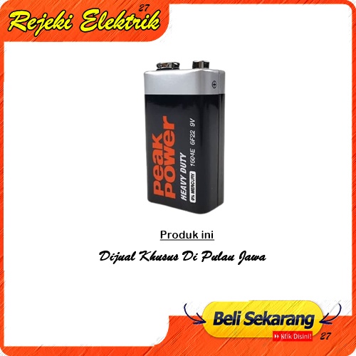 Baterai Kotak 9v Peak Power Batere PeakPower 1604E 6F22