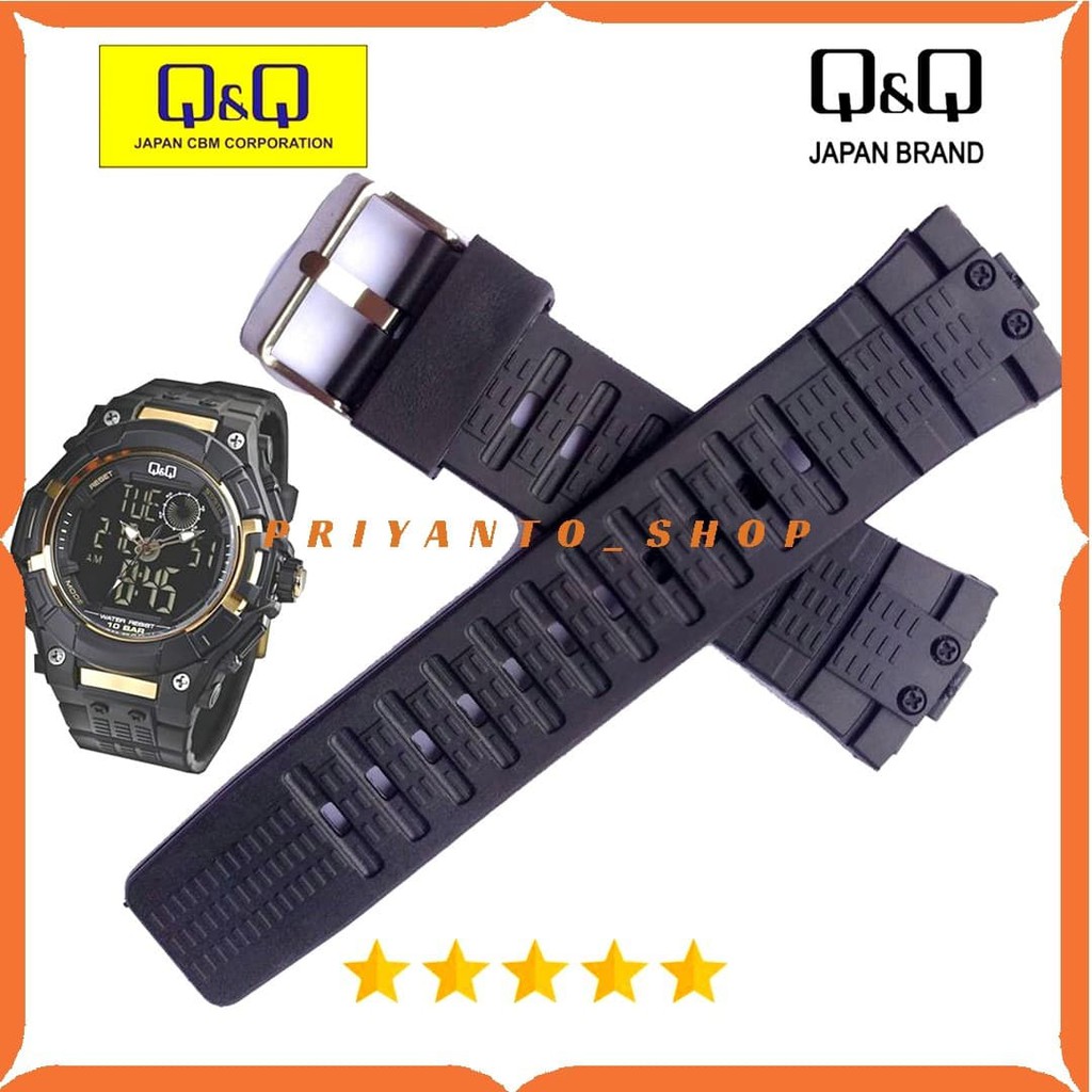 Strap Tali jam Tangan QQ Q&amp;q QnQ GW80 Q&amp;q GW-80 qq QnQ GW 80 SPORT