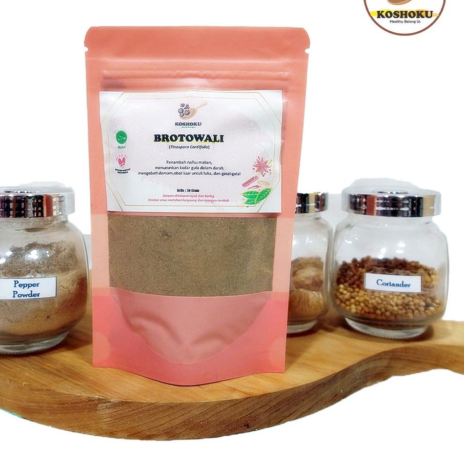 

7.7 STOK READY Brotowali Bratawali Bubuk Murni 50 Gram Organik Herbal untuk Sapih dan Obat Gatal