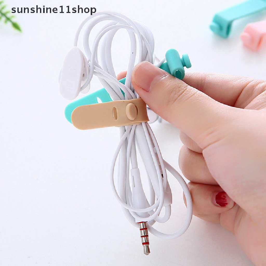 (SHO) Strap Pengikat Kabel Data / Earphone Bahan Silikon