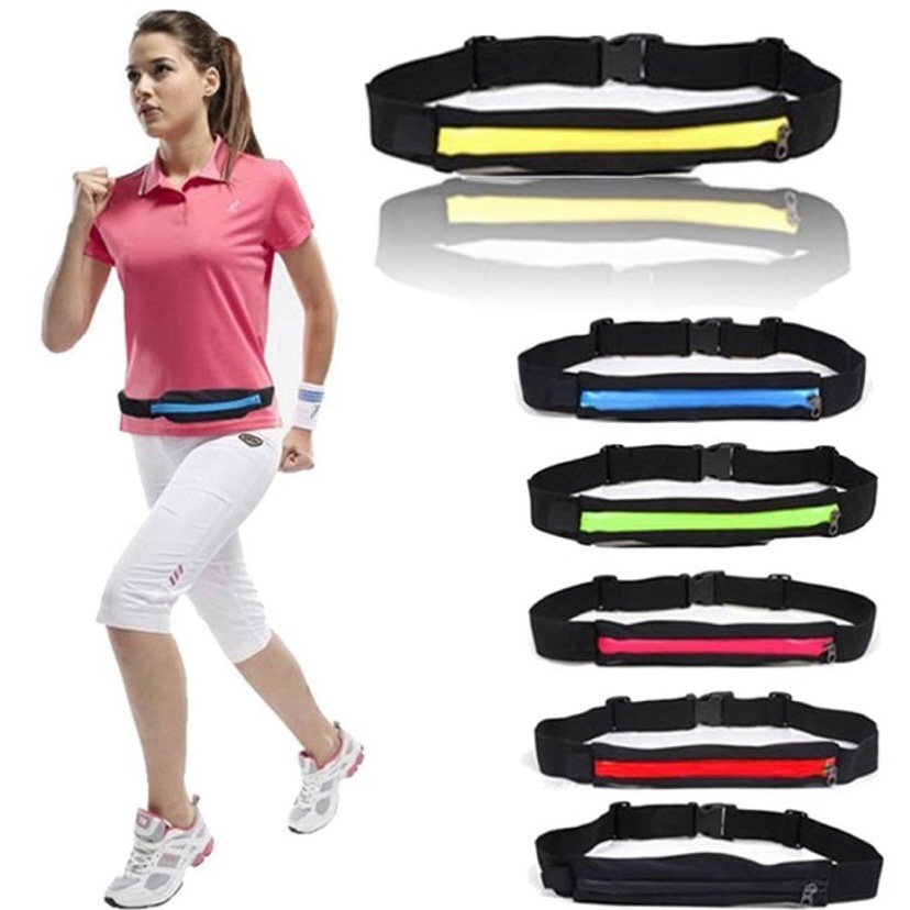 Tas Pinggang Lari Sepeda Pocket Smart Belt Running Sport Elastic Belt