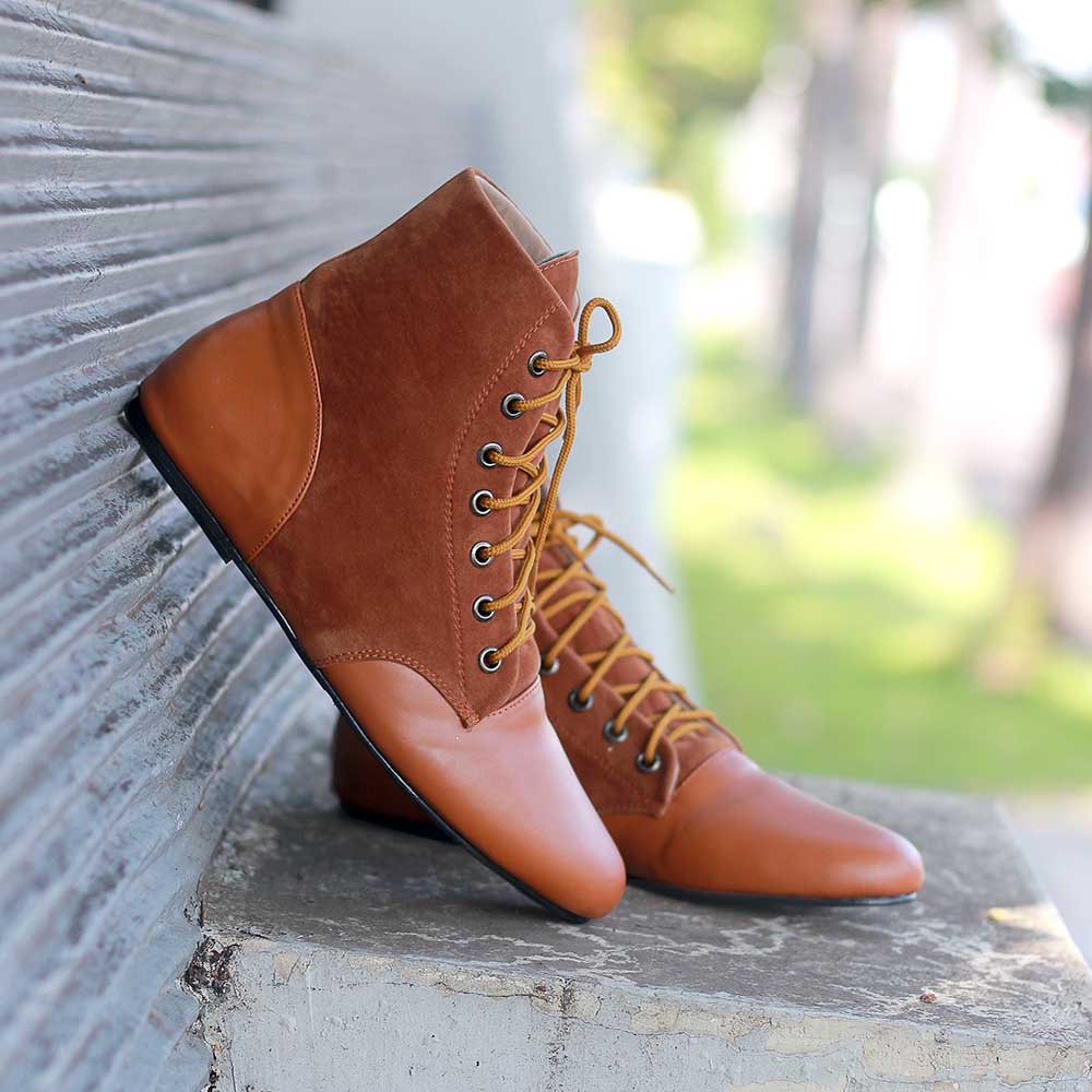 promo sepatu boots wanita murah,  promo sepatu boots cewek murah, promo sepatu flat boots, flat boots murah LMV172