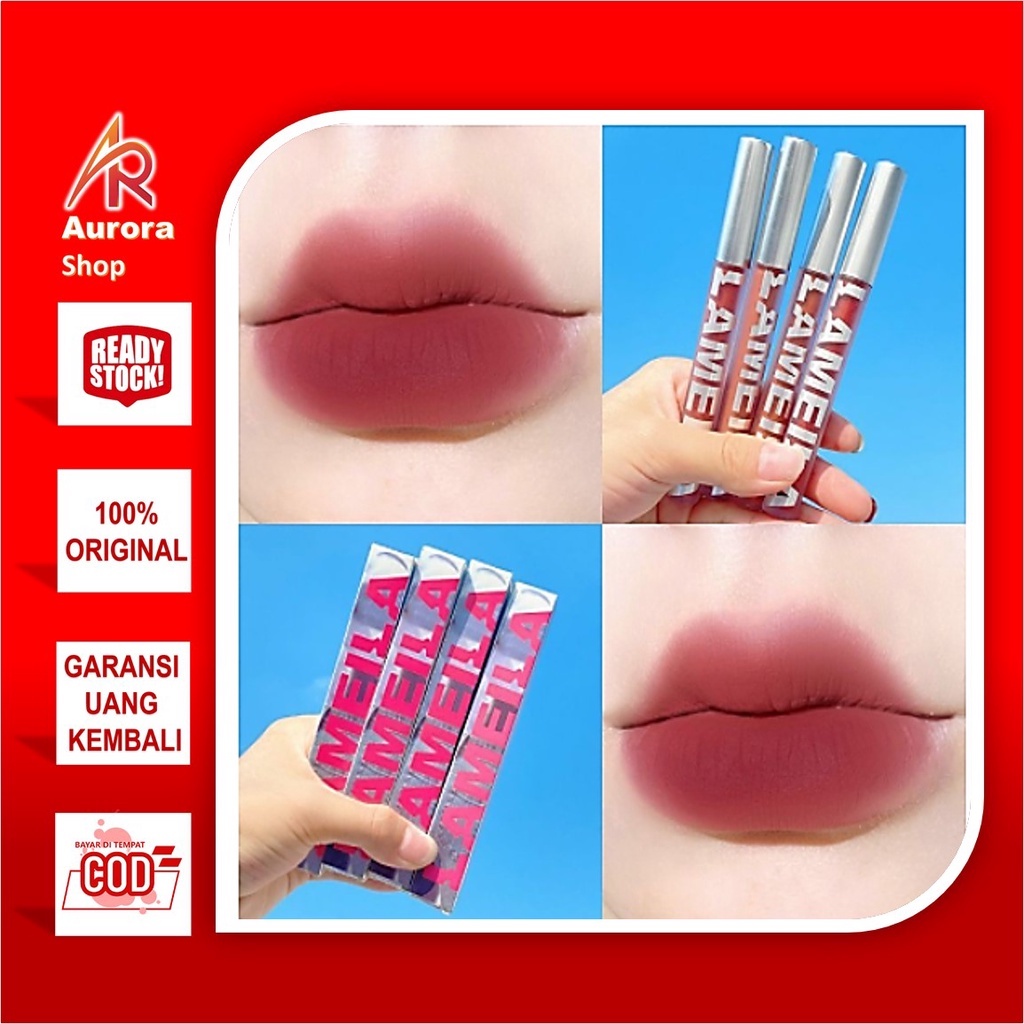 Lameila Lip Glaze Matte Lipstick Anti Air Lipstik Velvet Lip Gloss By Aurora 2028