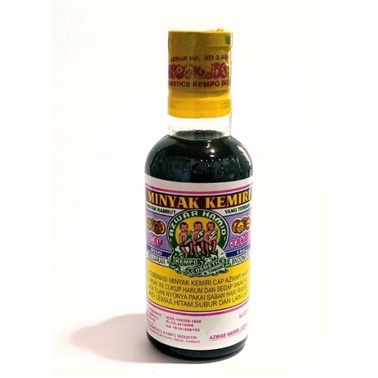 Minyak Kemiri Cap Azwar Hamid Cap 3 Anak 65 mL Kemasan Botol Plastik