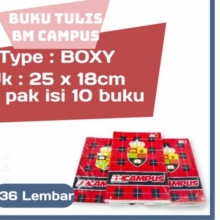 

Paling Sesuai.. Buku tulis Campus Bmc 36 lembar ( 10 buku )