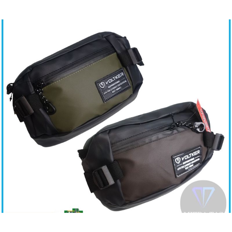 Tas slempang waterproof Voltker, anti air kuat dan tahan lama