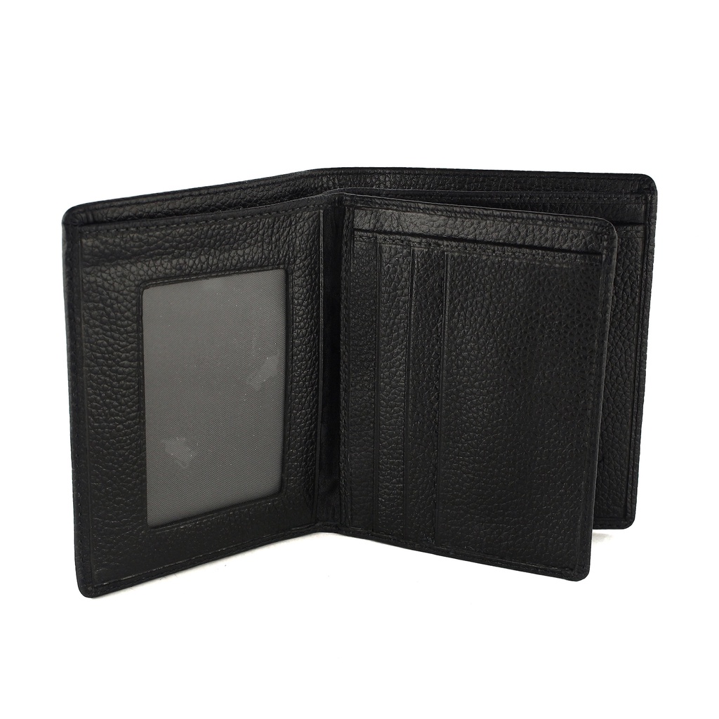 TOKOKOE - Dompet Pria model Berdiri bahan Kulit Premium Dompet Lipat - BB MIL 549 Black Jeruk