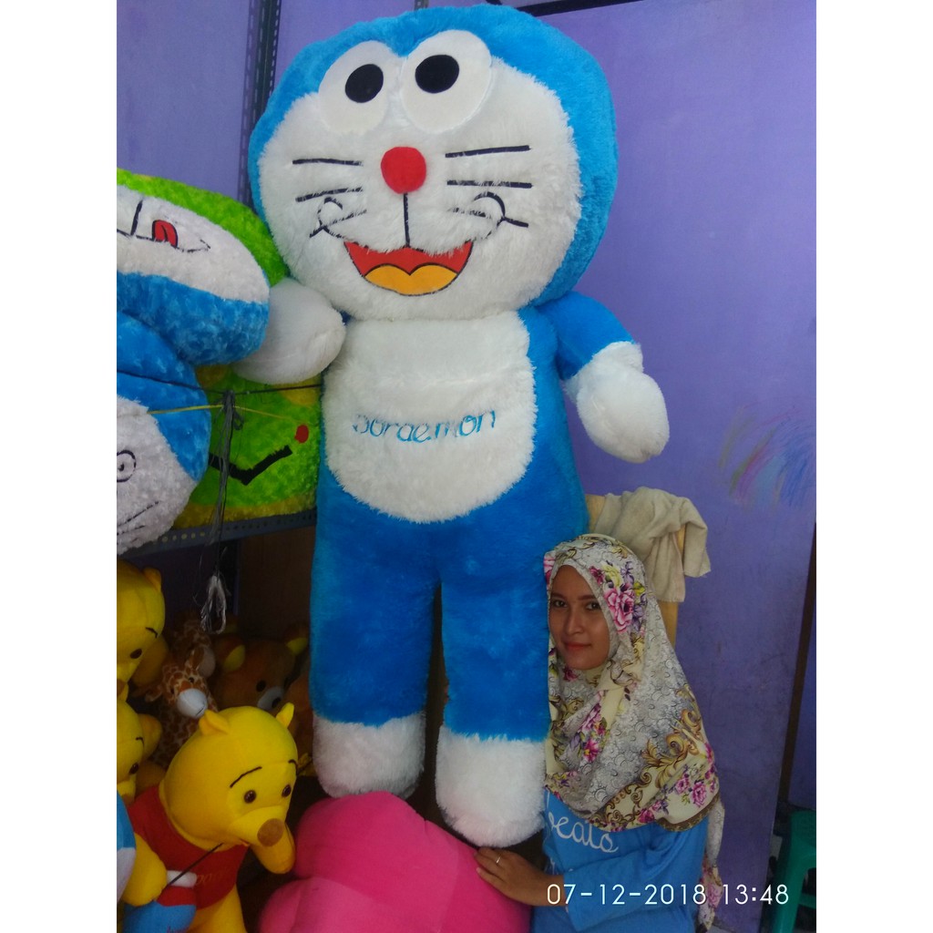 TERMURAH Doraemon berdiri bulu rasfur super jumbo 1,5m