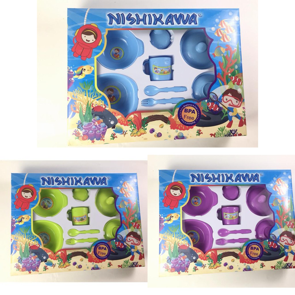 NISHIKAWA-PERALATAN MAKAN BAYI FEEDING BESAR SET MURAH