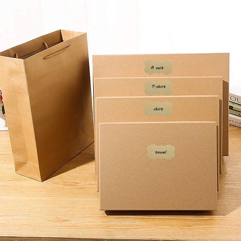 Hot Sale/300Lembar/Roll Natural Kraft Paper Sticker/Label Perekat Kemasan Kue Gulung/Label Sortir Makanan Dapur Kantor/Xmas Festival Treat Bags Gifts Labels Stickers