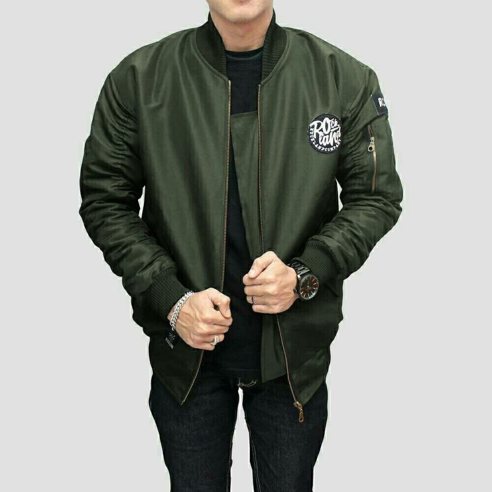 [BG]0024-JAKET BOMBER ROCKLAND LOGO BORDIR / JAKET IMPORT ORIGINAL / TERMURAH