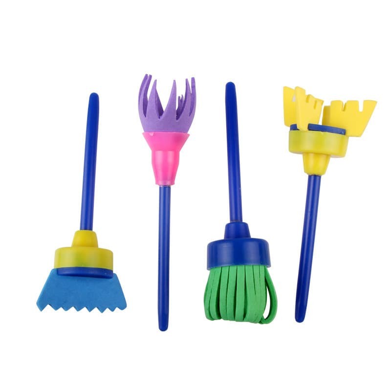 

Alat Lukis Anak Kuas Spons Foam Brush Rotate Painting Set