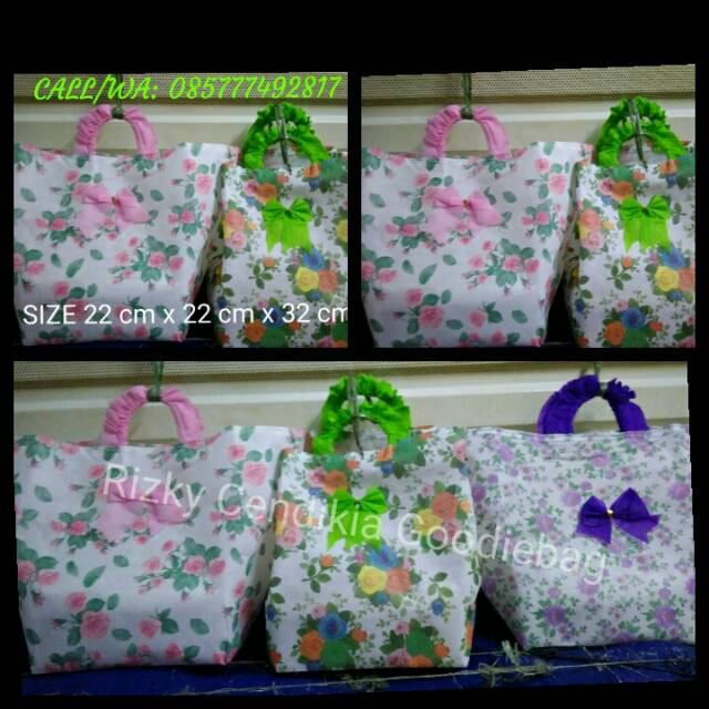 

Tas Berkat /Tas Kotak Nasi/Tas Spunbond full motif cantik