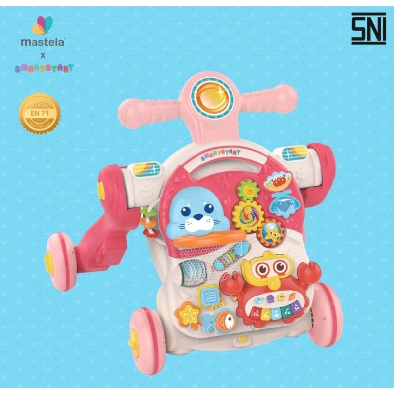 Mastela smartstart 5 in 1 activity walker / alat bantu jalan bayi