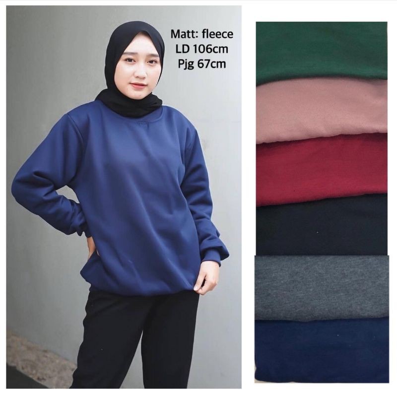 Ranita Basic Sweater - Sweater polos bahan fleece