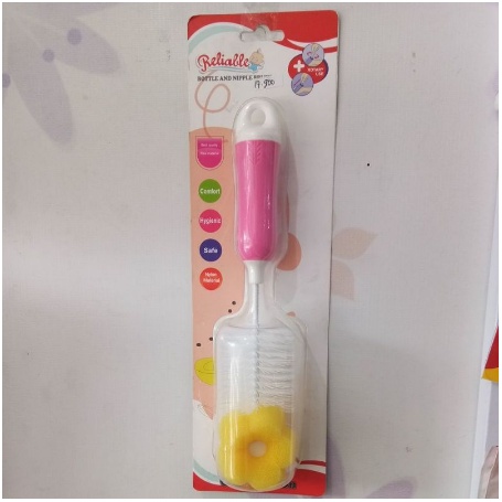 Reliable Bottle &amp; Nipple Brush Sikat Botol dan Dot Isi 2 RSB-7801/7803/7804/7805