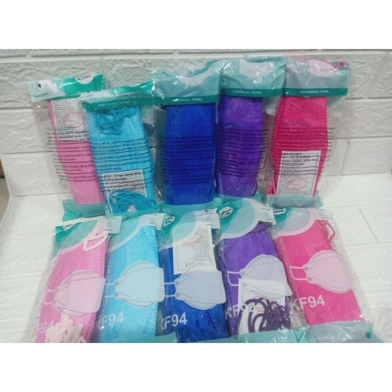 Masker KF94 Korea Warna-Warni 4 Ply isi 10 Pcs Original KF94 Face Mask