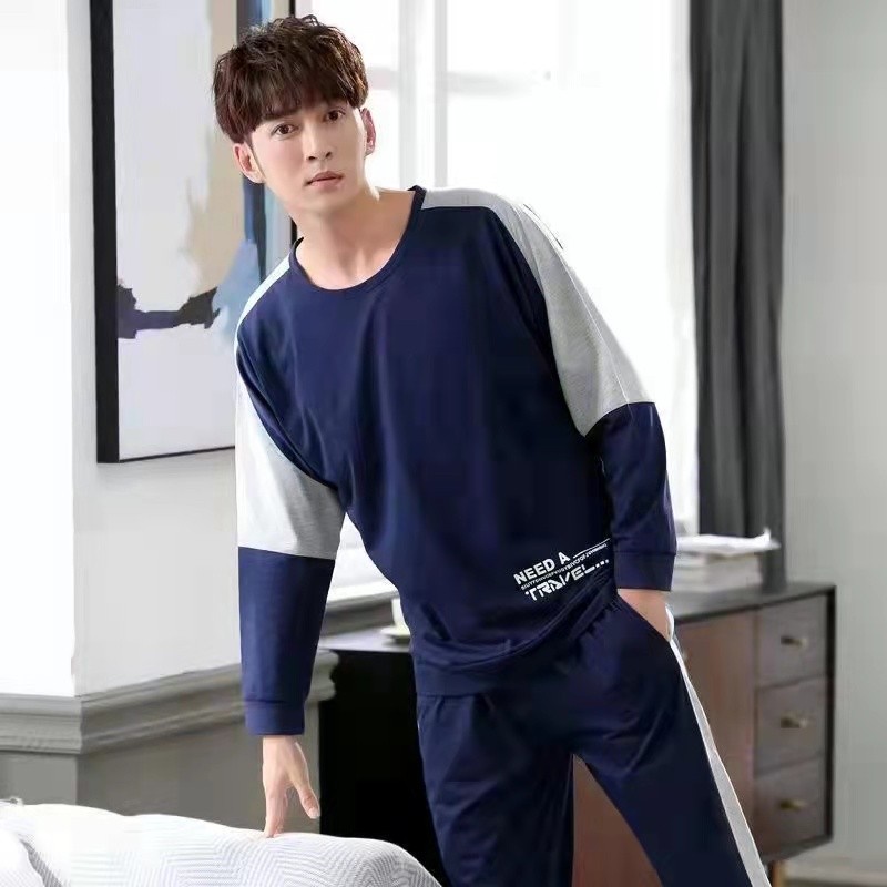 PAJAMAS COWOK REMAJA ABG SET CELANA PANJANG KAOS IMPORT L-3XL NEW