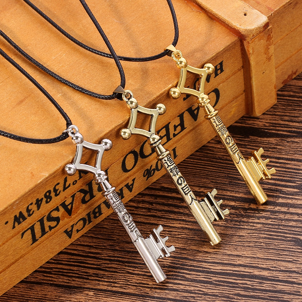 Kalung Pasangan Desain Logo Attack on Titan Shingeki no Kyojin Eren Jaeger Key Dan Survey Corps