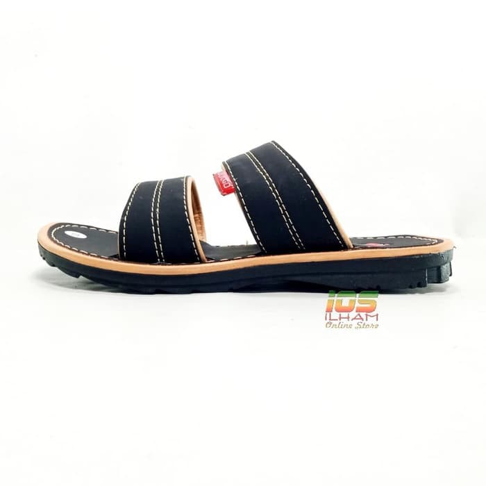 Sandal Anak Laki-Laki Selop 2 Band Kickers Pro VULGO Size 28-37 Hitam