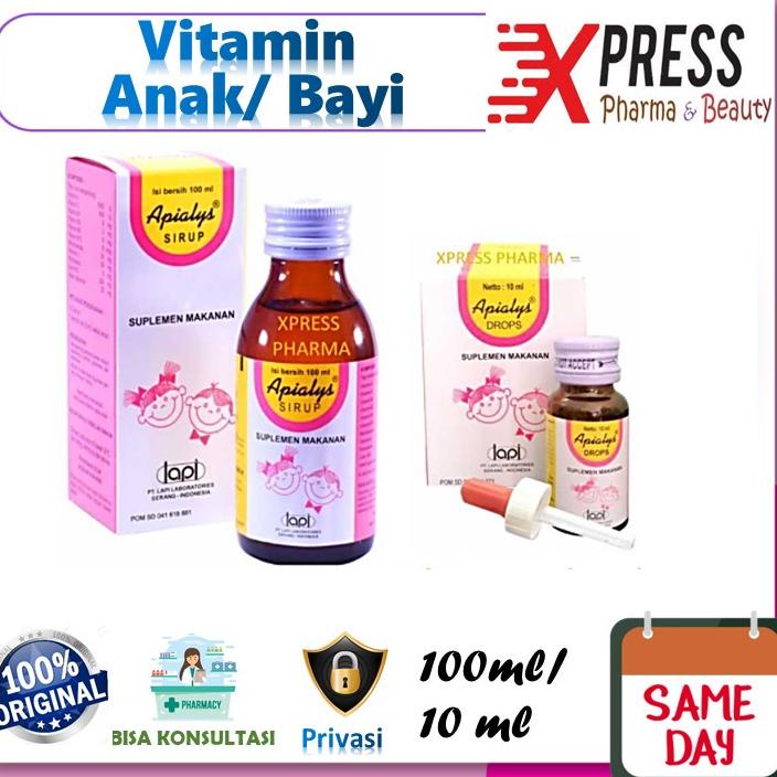 PDWH ⚡XPRESS⚡ Apialys sirup / drop Apyalis Apialis Obat Vitamin Anak Bayi Drops Nafsu Makan Zr itja597