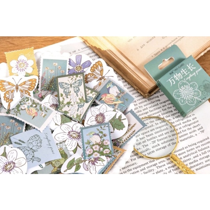 

46Pcs Sticker Aesthetic - 122 Dekorasi Planner Scrapbook GROWTH SERIES