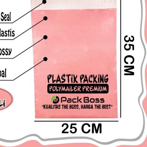 

❊ POLYMAILER 25X35 BABY PINK PREMIUM LANGSUNG PABRIK TEBAL DAN HALUS ✫