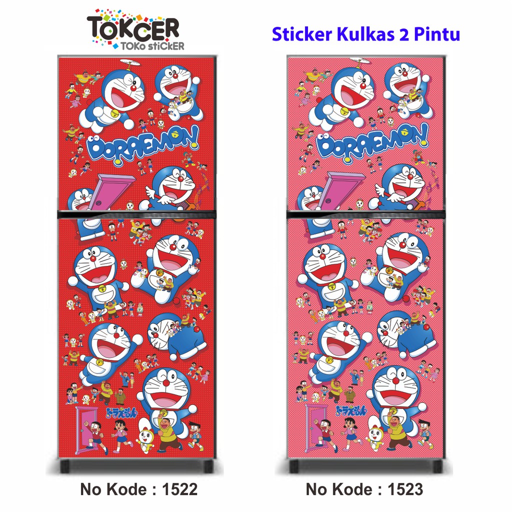 Variasi Stiker Kulkas 1 dan 2 Pintu DORAEMON