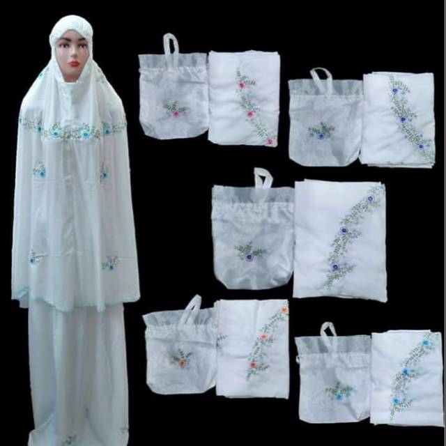 Mukena bordir tabur timbul