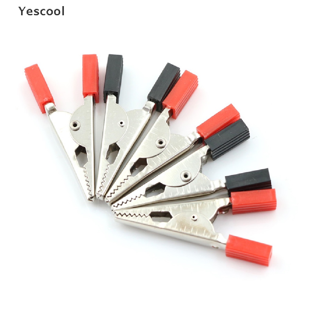 Yescool 5Pcs Capit Buaya 50mm Bahan Metal Dengan Gagang Plastik