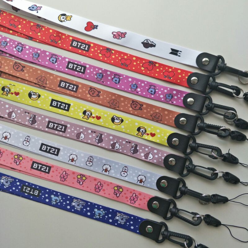 TALI GANTUNG HP KARAKTER LANYARD BT21 BTS EDITION TALI GANTUNG HP KARAKTER LANYARD BT21 BTS EDITION