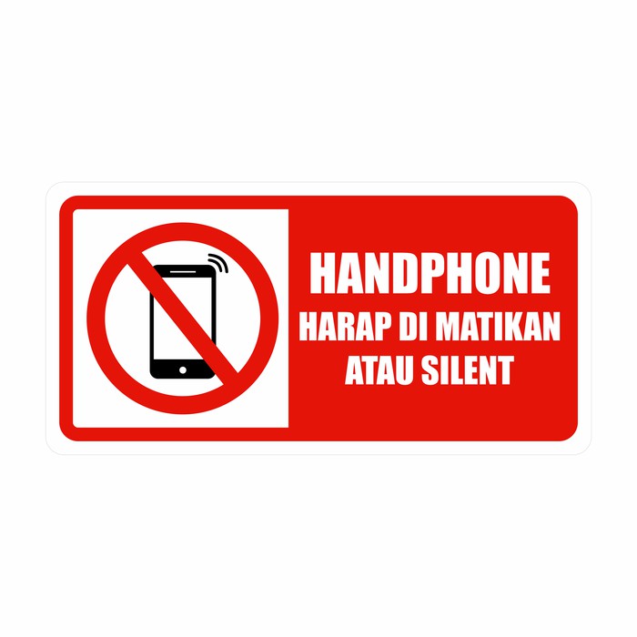 

Papan Sign Handphone Harap Dimatikan Acrylic Akrilik 30x15cm