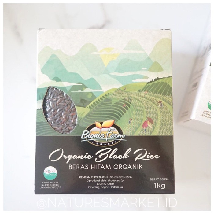 

978Eq1W Bionic Farm Beras Hitam Organic 1 Kg WQ012
