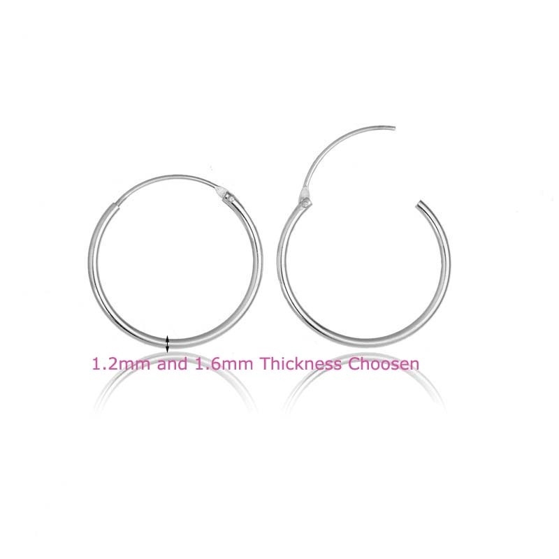 1pairs Silver Plated Hoop Earrings Female