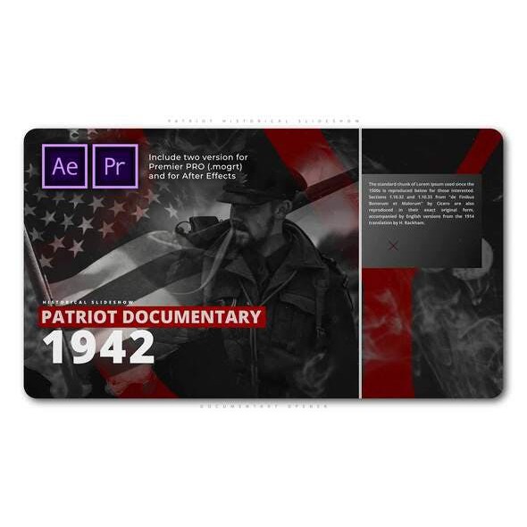 Videohive Patriot Historical Slideshow Premiere Pro Templates