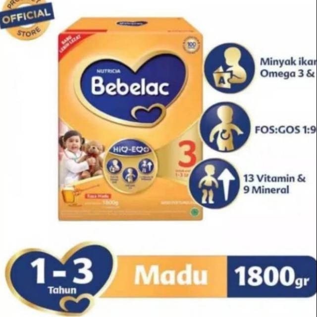 Bebelac 3 Vanila / Madu 800g 1800 g