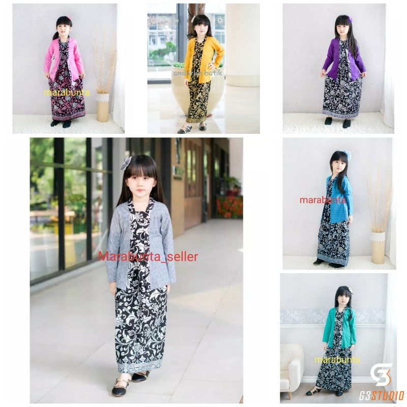 Setelan Kebaya Anak moderen / kebaya anak Perempuan 12tahun / kebaya anak 2tahun / kebaya anak SD