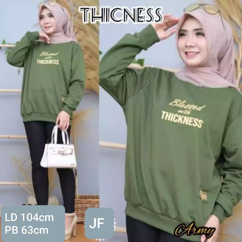 JF Atasan Kaos Lengan Panjang Wanita / Kaos Sweater Wanita Muslimah Terbaru THICKNESS