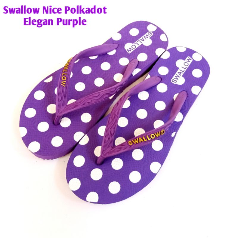 Sandal Jepit Swallow Wanita Original Nice Polkadot Elegan